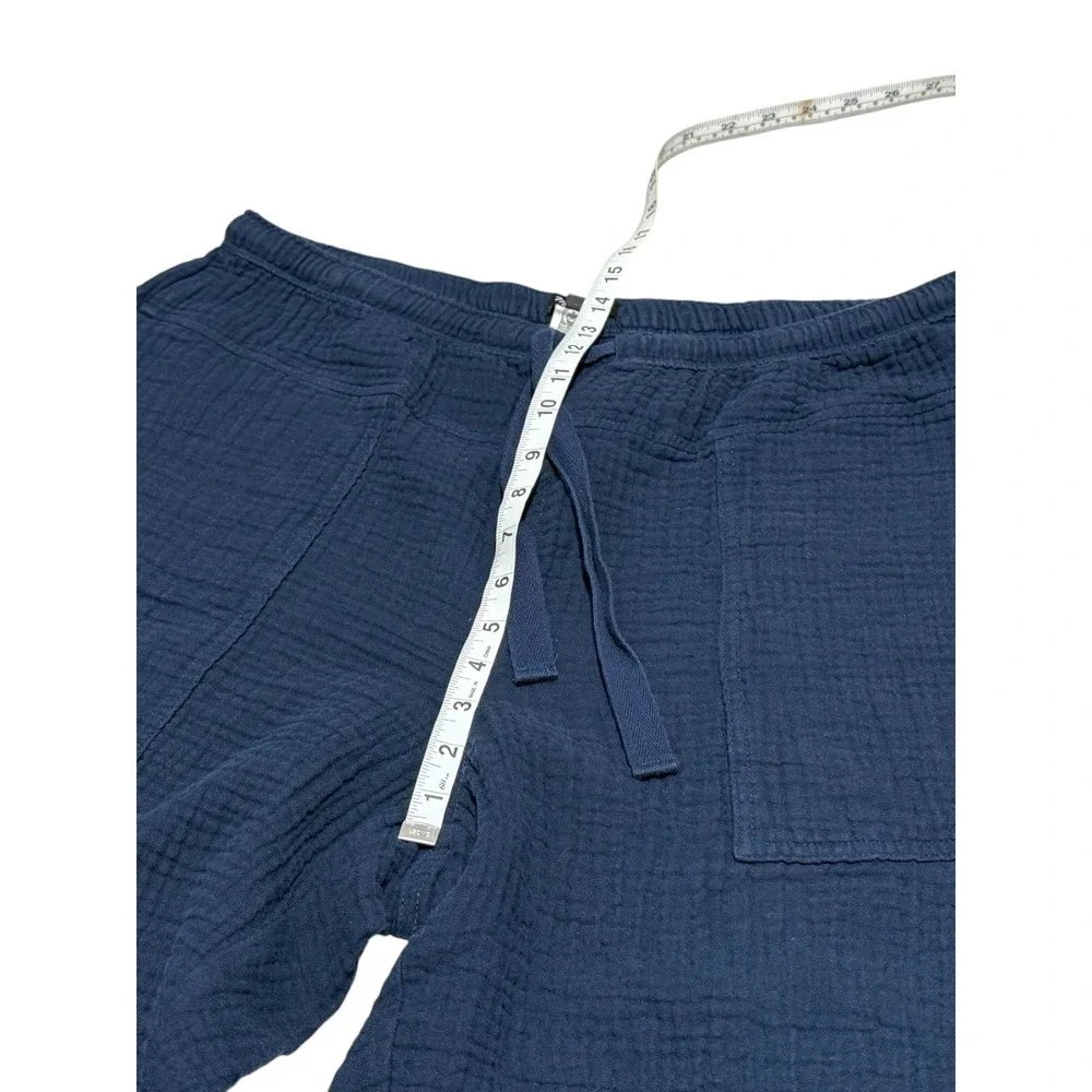 Madewell Lightspun Pull-On Mid-Rise Jogger Pants XL Navy Cotton Gauze  Lounge - Picture 7 of 12